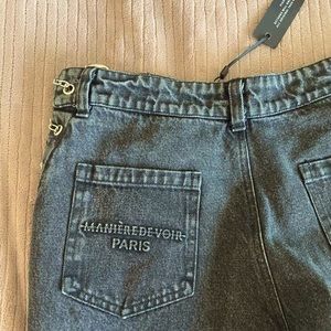 Maniere De Voir chain detail jeans
